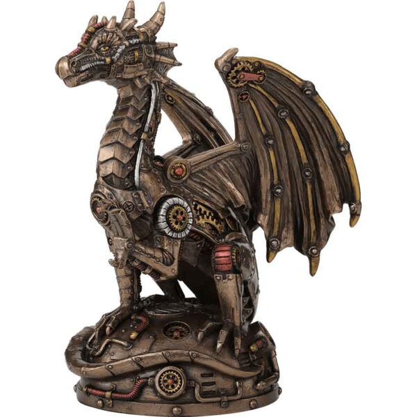 Steampunk Mechanical Dragon Statue
