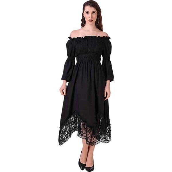 Lace Trim Medieval Maiden Dress