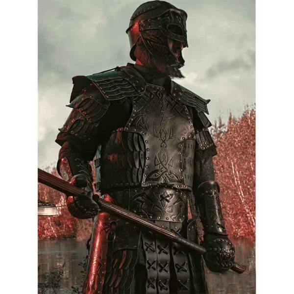 Odomar Viking Pauldrons - Ashen