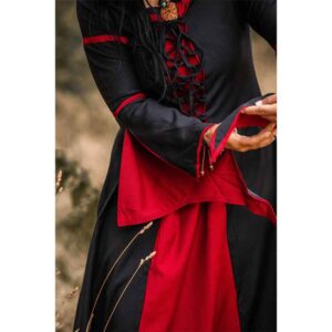 Larissa Medieval Dress - Black/Red
