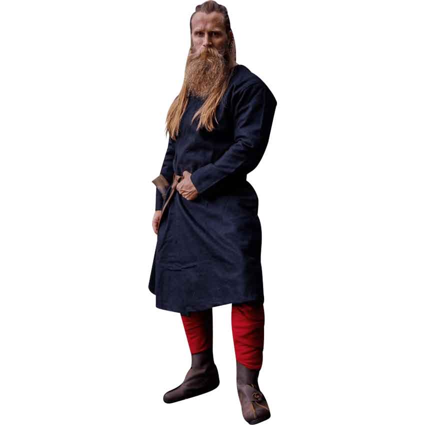 Balder Wool Viking Coat - Black