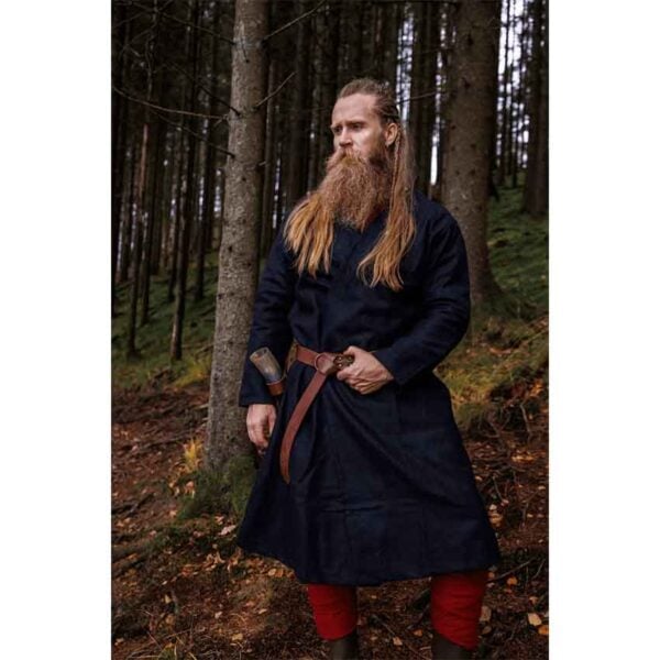 Balder Wool Viking Coat - Black
