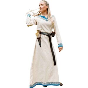 Lagertha Viking Dress - Natural/Blue