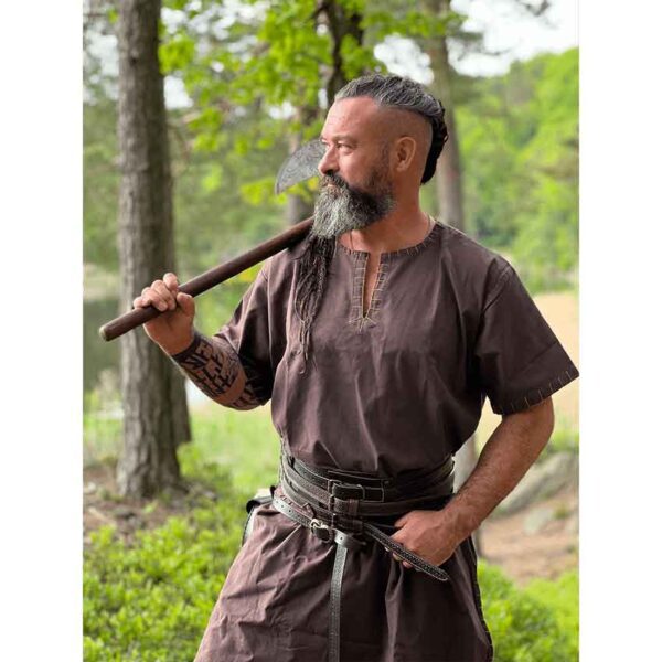 Theobald Short Sleeve Viking Tunic - Brown