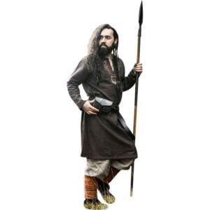 Freki Embroidered Viking Tunic - Brown