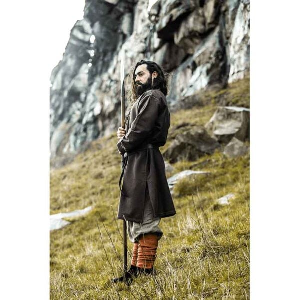 Freki Embroidered Viking Tunic - Brown