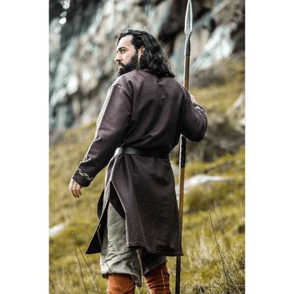 Freki Embroidered Viking Tunic - Brown