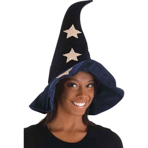 Velvet Stars Costume Witch Hat