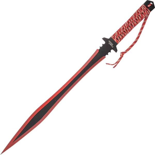 Red Fantasy Machete and Knife Set