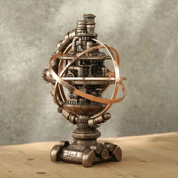 Steampunk Mechanicus Gyroscope Statue