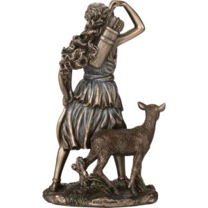Bronze Artemis Greek Goddess Statue