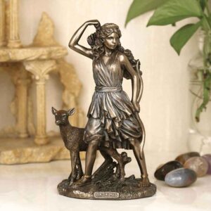 Bronze Artemis Greek Goddess Statue