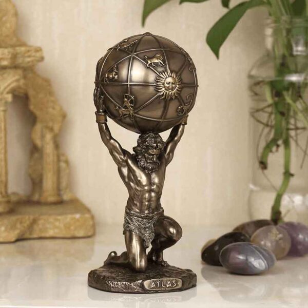Bronze Atlas Greek Titan Statue