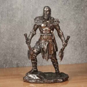 Dual Axe Viking Warrior Statue
