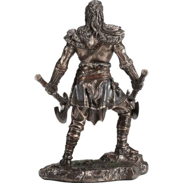Dual Axe Viking Warrior Statue