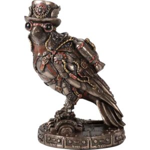 Bronze Steampunk Raven Statue