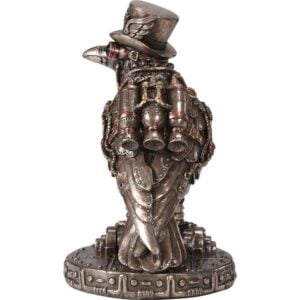 Bronze Steampunk Raven Statue