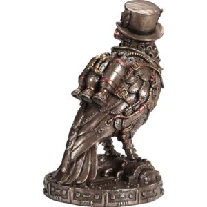 Bronze Steampunk Raven Statue