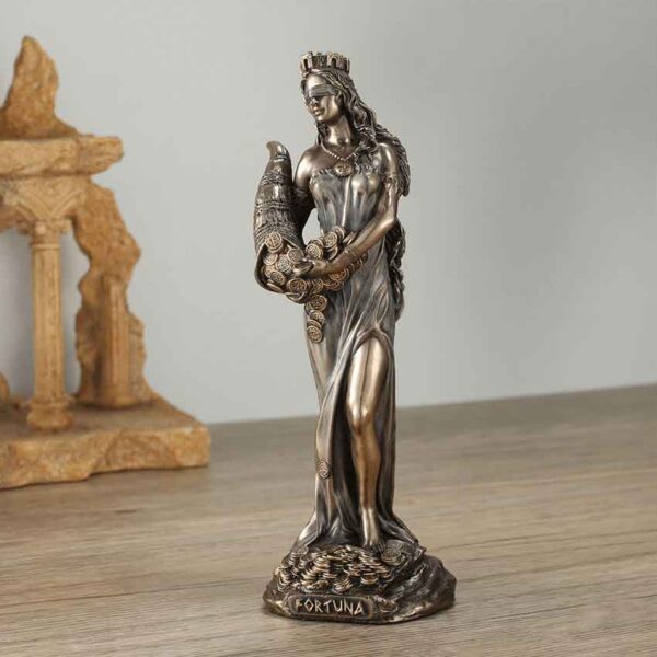 Bronze Fortuna Roman Goddess Statue