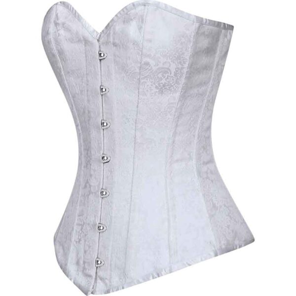 Ida White Brocade Corset