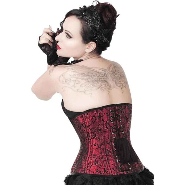 Yasmine Red Brocade Waist Training Corset
