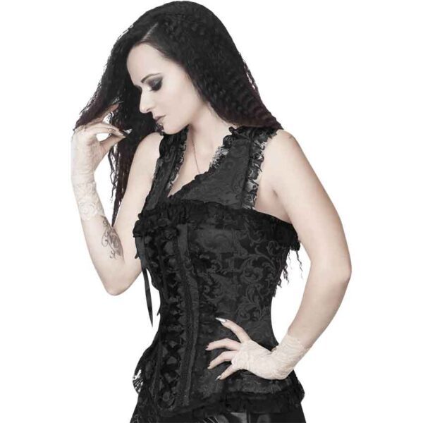 Ferapont Black Brocade Gothic Corset