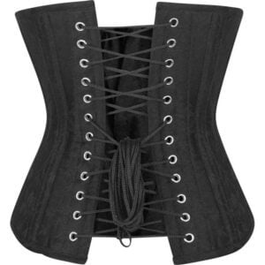 Black Brocade Waist Training Corset