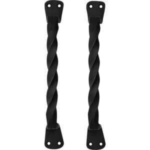 Twisted Iron Door Handles - 9 Inch - Set of 2