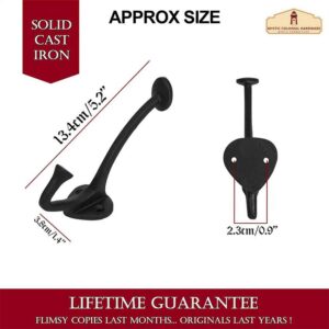 Cast Iron Wall Hooks - Set of 2