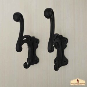 Ornate Cast Iron Wall Hooks - Set of 2