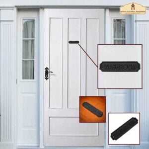 Cast Iron Washroom Door Sign