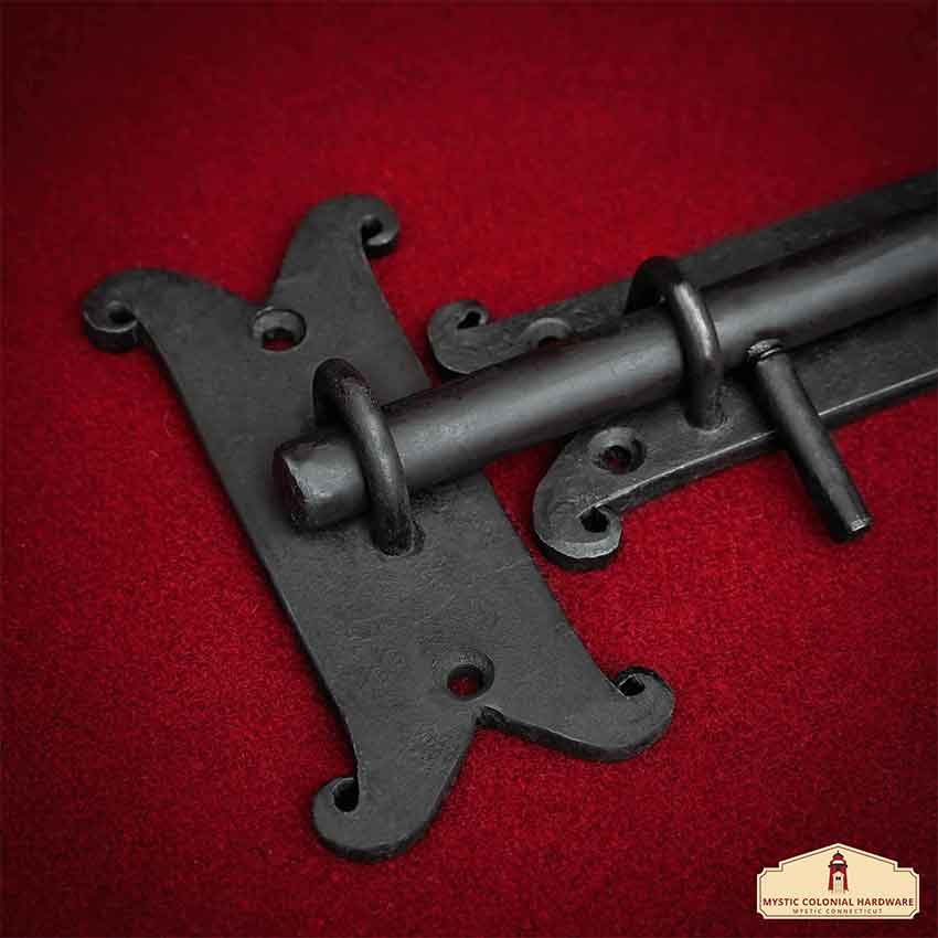 Primitive Flush Surface Bolt with Sliding Pin 8 Inch