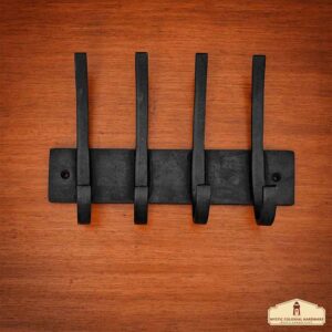 Wall Mounted 4 Hook Iron Rack