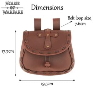 Leather Crusader Cross Belt Bag - Brown