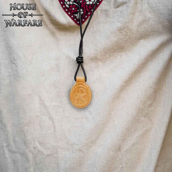 Chi Rho Roman Bone Pendant