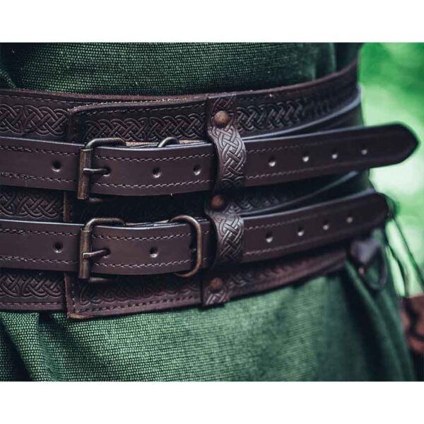 Anike Wide Viking Belt - Dark Brown