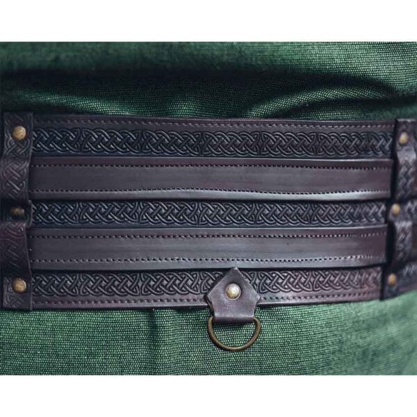 Anike Wide Viking Belt - Dark Brown