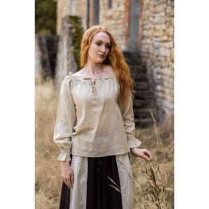 Edith Medieval Blouse - Hemp