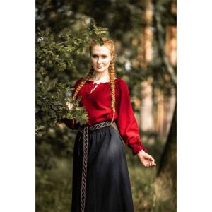 Edith Medieval Blouse - Red