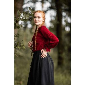 Edith Medieval Blouse - Red