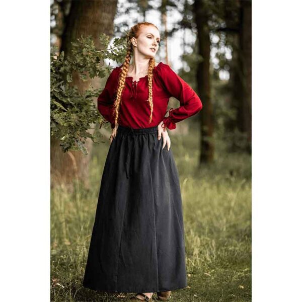 Edith Medieval Blouse - Red