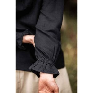 Edith Medieval Blouse - Black
