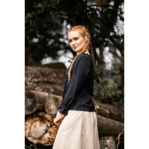 Edith Medieval Blouse - Black