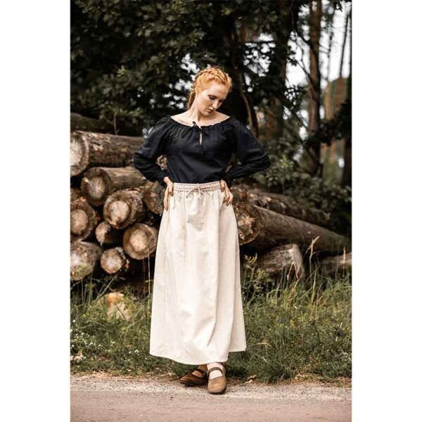 Edith Medieval Blouse - Black