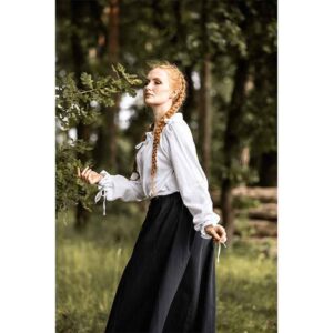 Edith Medieval Blouse - White