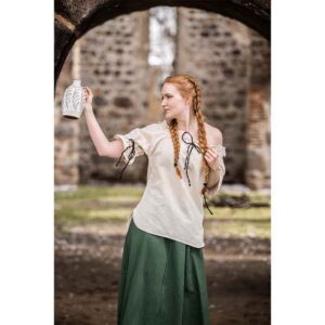 Amelia Medieval Blouse - Natural