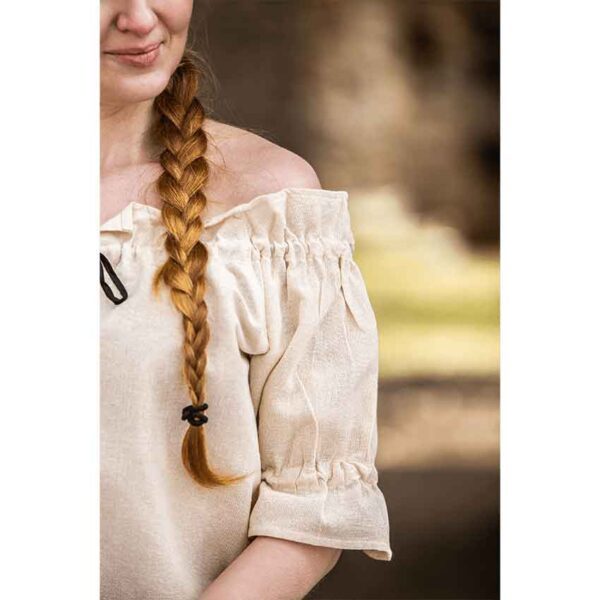 Amelia Medieval Blouse - Natural