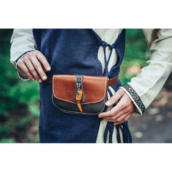 Adalar Medieval Leather Pouch - Brown