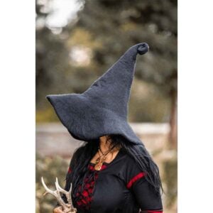 Glinda Wool Witch Hat - Black