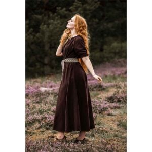 Melisande Short Sleeve Medieval Gown - Brown